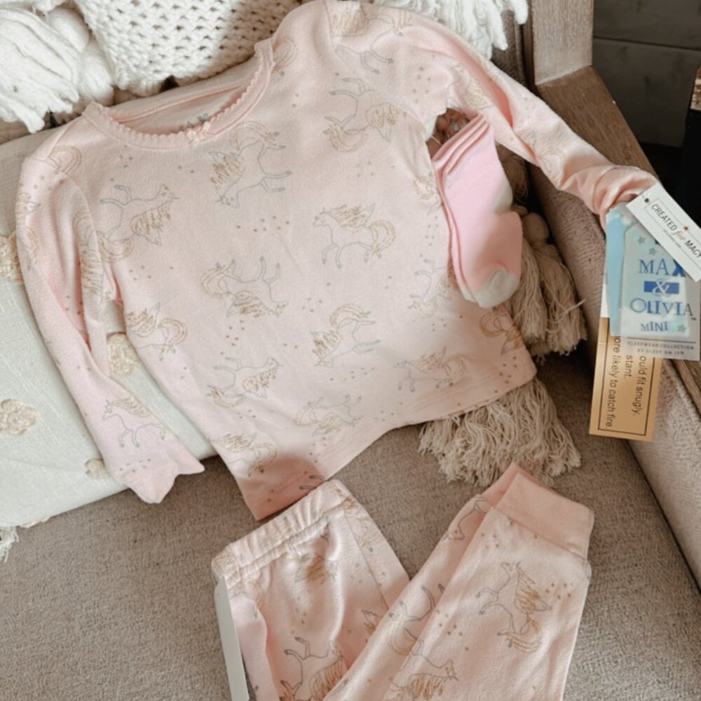 NWT Max & Olivia 18 Month 3 Piece Pajama Set - Unicorns!